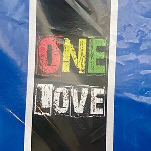 New One Love Bath Beach Pool Gift Velour Towel Rasta Colors Reggae Surfer